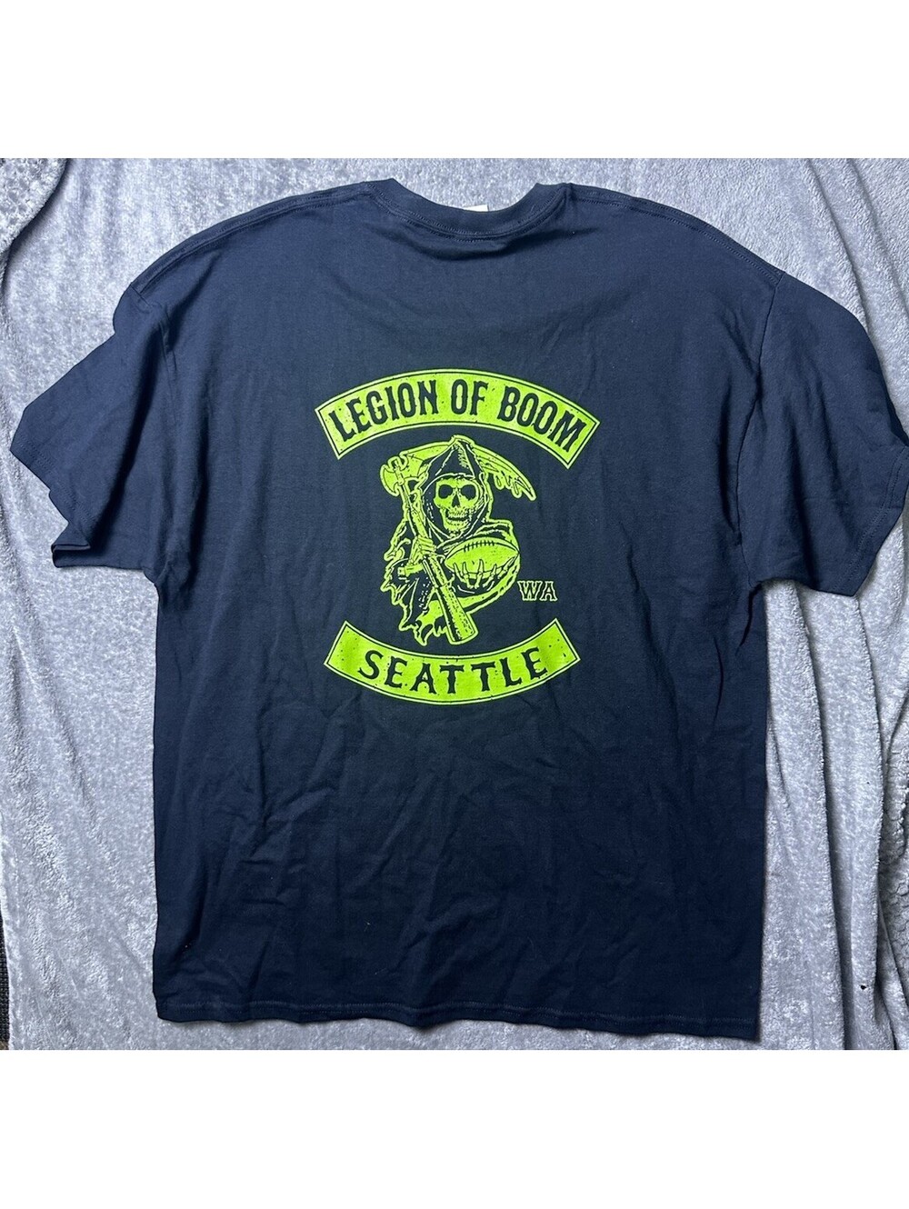 Seattle Legion of Boom Seahawk Original T Shirt XL Grim Reaper Football Gildan
